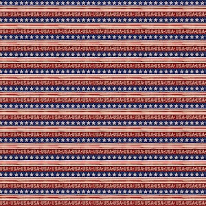 Heart of America Multi Stars & Stripe, Loni Harris für 3 Wünsche Stoffe, 20248-MULT, 100% Quilting Baumwolle Kontinuierlich geschnitten