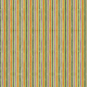May include: A repeating pattern of vertical stripes in shades of orange, purple, black, and green. The stripes have a textured, hand-drawn appearance, creating a unique and artistic design. The background is a light green color.