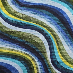 Terrain Wave Water Cotton Fabric, Whistler Studios for Windham, 52494D-5