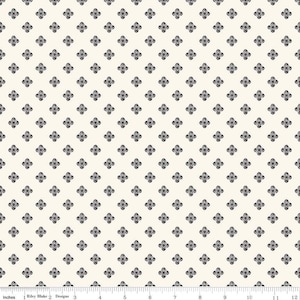 Fleur Noire Cream Fancy Diamonds, My Mind's Eye for Riley Blake Designs, C12523-Cream, 100% Quilting Cotton Cut Continuously