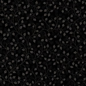 Quilting Illusions Leaf Vine Black by QT Fabrics - 21520-J - 100% Cotton Cut Continuously