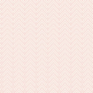 May include: A seamless pattern with a geometric design. The pattern is made up of pink lines that create a series of squares and triangles. The background is white.