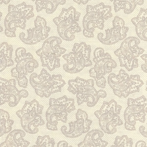 Gratitude & Grace Dotted Paisley Cream - Kim Diehl for Henry Glass Fabrics - 9402-40 - 100% Quilting Cotton Cut Continuously