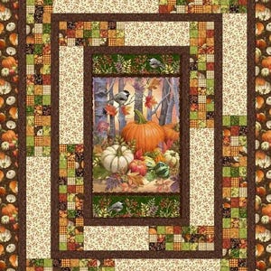 Autumn Forest Quilt Kit, Gina Jane Lee for QT Fabrics, 100% Cotton, 69 1/2&quot;x 87 1/2&quot;