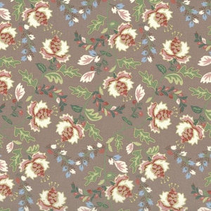Madame Fleur Main Floral Gray with Gold Metallic by Jera Brandvig for Lecien Fabrics - 705900-80 - 100% キルティングコットン 連続カット