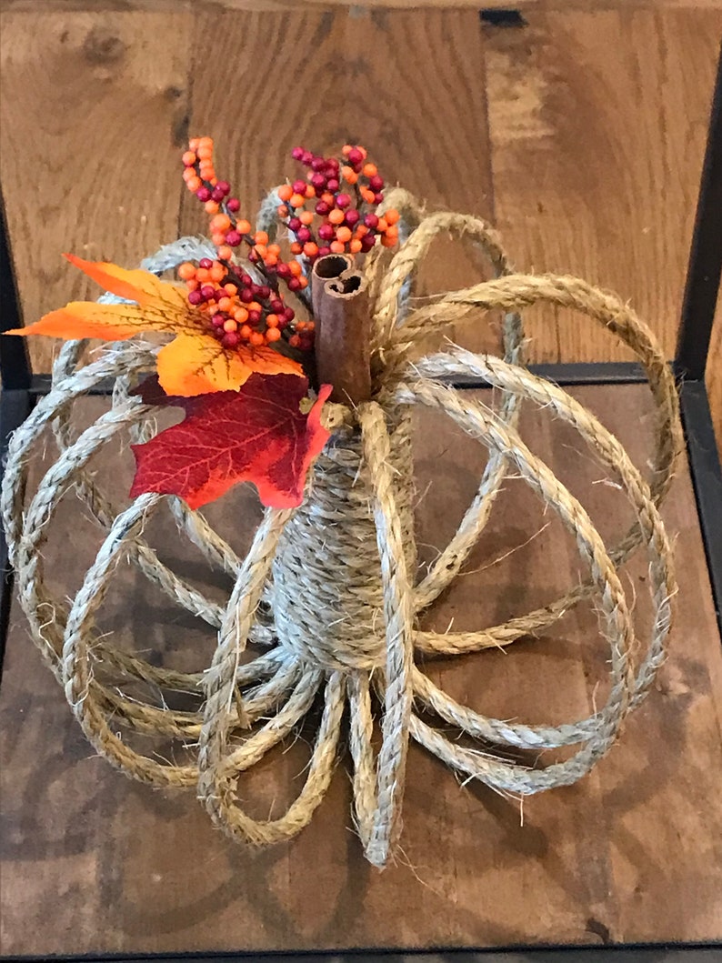 Decorative rope pumpkin large size sisal rope pumpkin Etsy