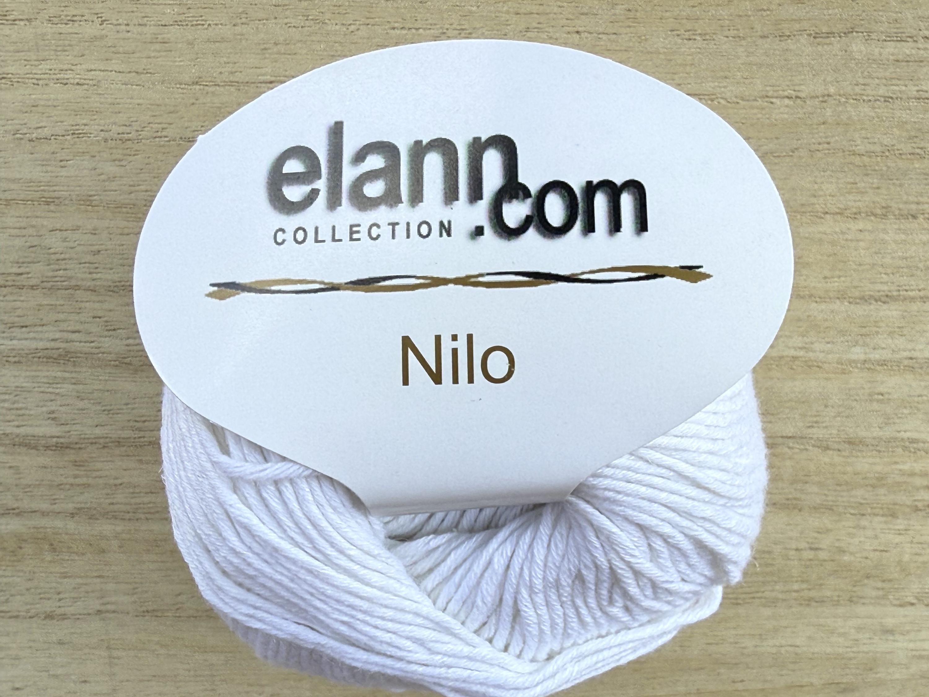 1+ skein of summer yarn Elann Nilo cotton rayon viscose, white summer cotton yarn, Elann collection yarn, DK white cotton knitting yarn