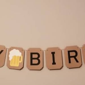 Happy Birthday - Cheers & Beers - Cheers to 30 Years - Beer Mug Banner - Beer Party