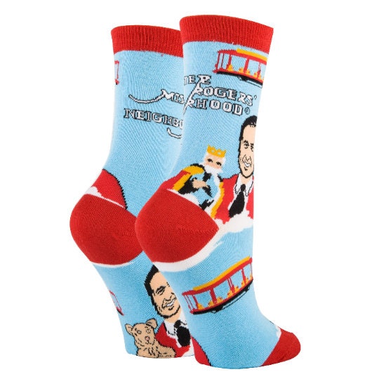 Mr. Rogers Green Blue Red Funny Socks pattern for Wedding gift | Etsy