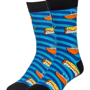 Noods/Rock'in Ramen Special Socks Pattern,Blue Noodle Funny Socks with wedding for gift in oooh yeah shop Bild 5