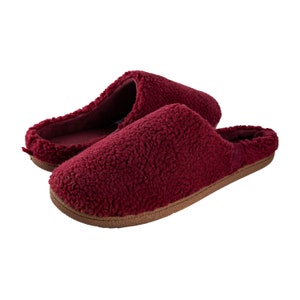 Oooh Geez Mens Soft Cozy Non-slip Solid Sherpa Slippers Built in Foam ...