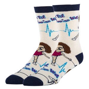 Richard Simmons Sweat It Out  sock & Never Give Up Pink sock for wedding gift in Oooh Yeah Shop