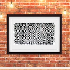 Black Paper Weaving 24x48 Large Wall Decor Black, Grey, Copper, White Woven Paper Art Crosswords Lobby image 1