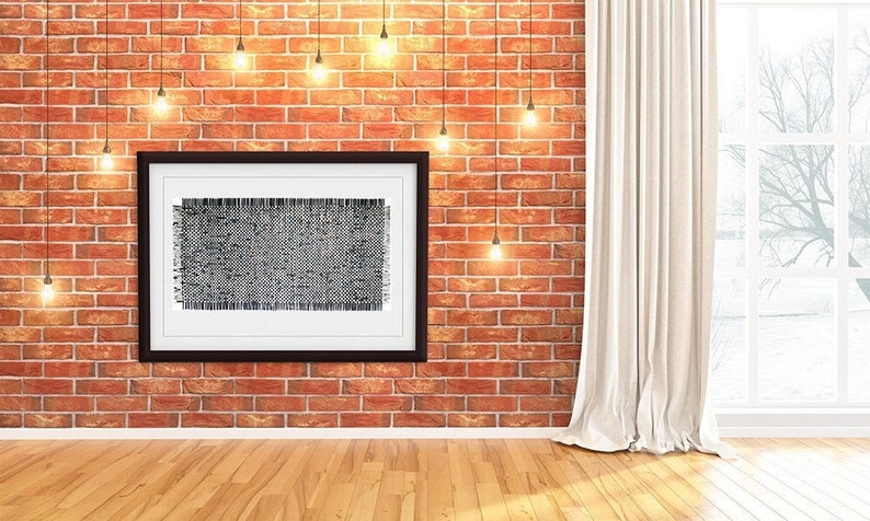 Black Paper Weaving 24x48 Large Wall Decor Black, Grey, Copper, White Woven Paper Art Crosswords Lobby image 1