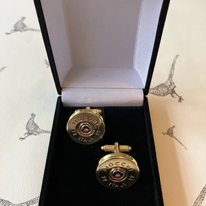 Fiocchi (Italy) Shotgun Shell cufflinks unique shooting gift.