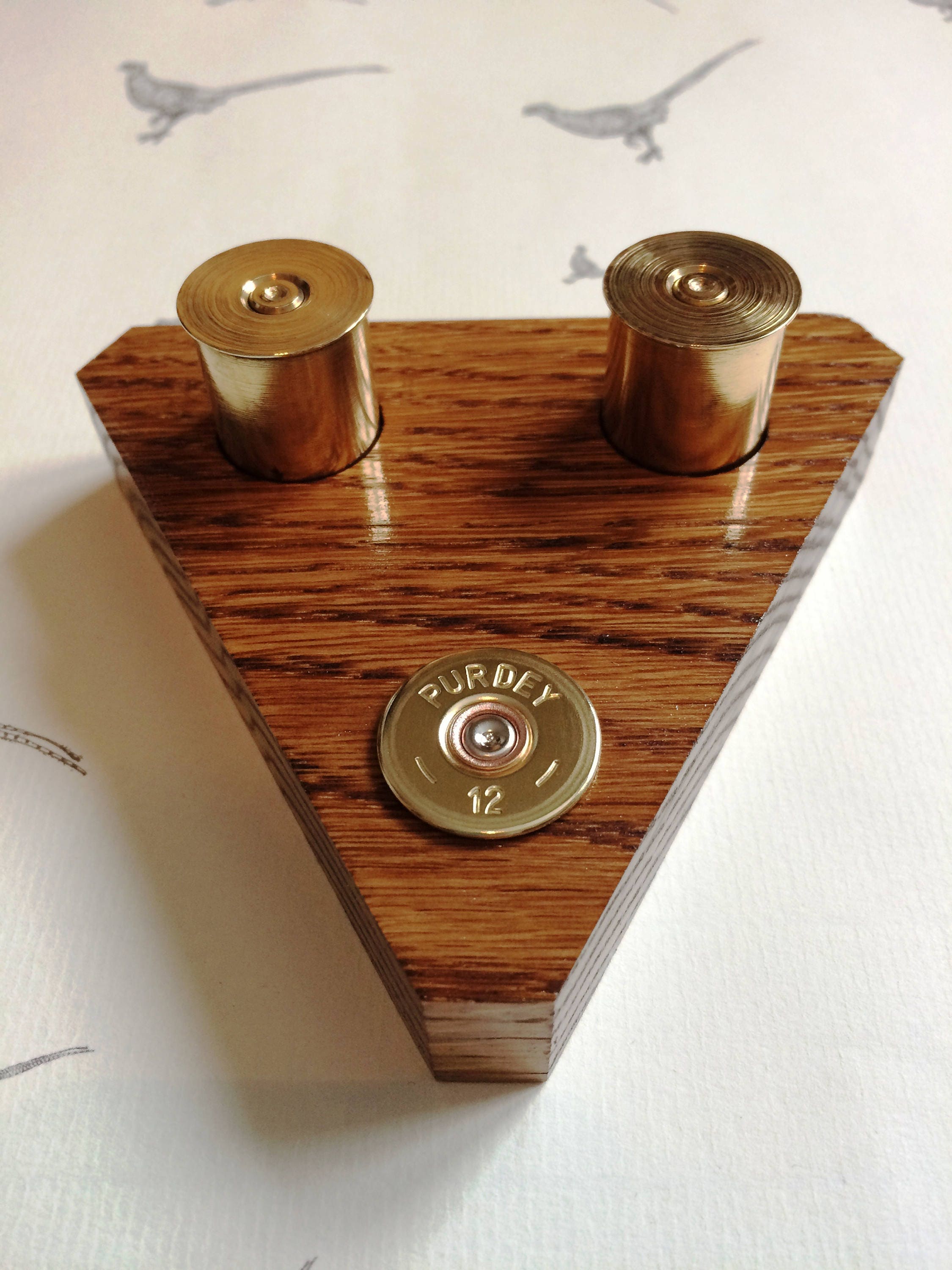 Purdey shotgun shell cartridge cap solid Oak Snap Cap Stand Etsy