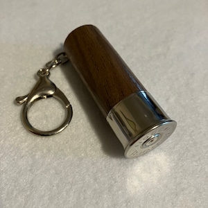 Fiocchi solid walnut keyring/Bag Charm shooting gift lovely wood!