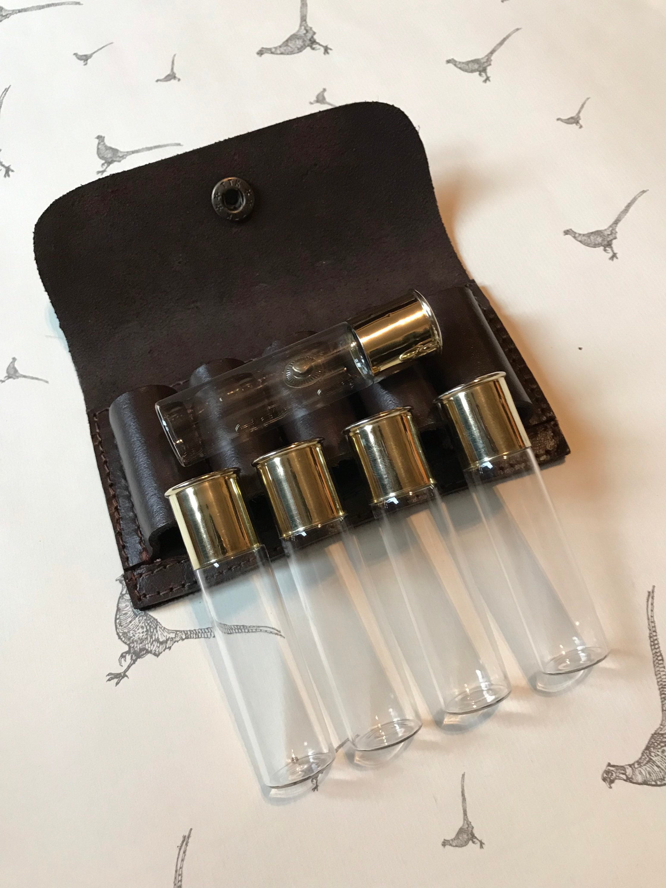 Eley shotgun shell cartucho cap glass nip dram bottles x5 Etsy