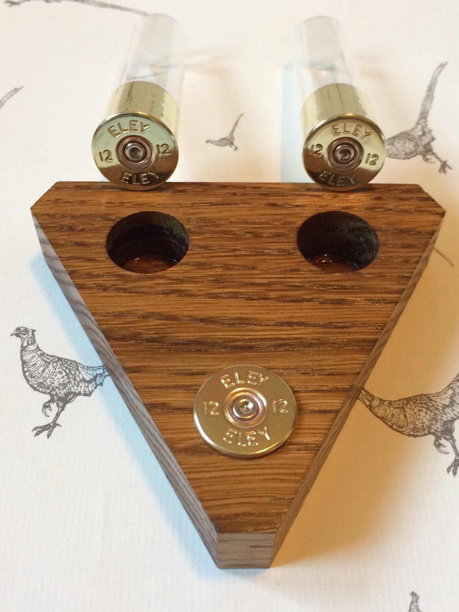 Eley shotgun shell cartridge cap solid Oak Dram Bottle Stand Etsy