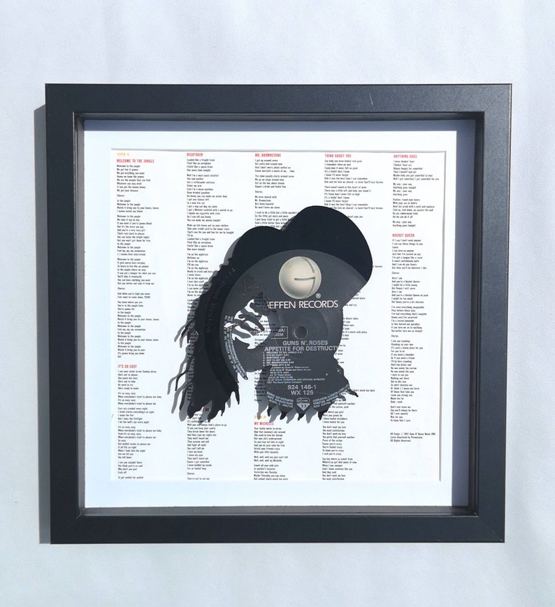 Guns N Roses Slash Cut Vinyl Record Wall Art Etsy