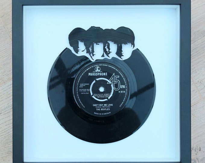 Laser Cut vinyl record wall art. The Beatles, Can't Buy me Love