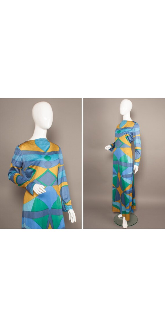 PSYCH 70s Geometric Print JETSET Bohemian Maxi Dre