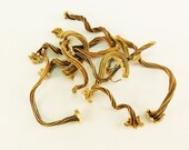 10 small Dried Real Pumpkin Stems Naturally Dried Pumpkin Stems Whimsical Natural Dried Tails Craft Supplies Floral Supplies Making Toys