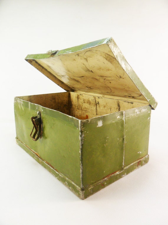 Vintage Military box Storage Container Military green box Etsy