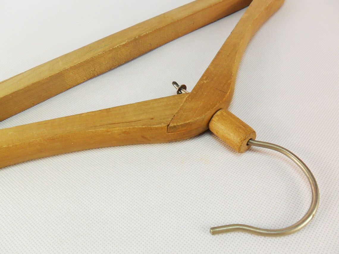 Vintage Old Wooden Hangers Clothes Hangers Garment Accessory Etsy