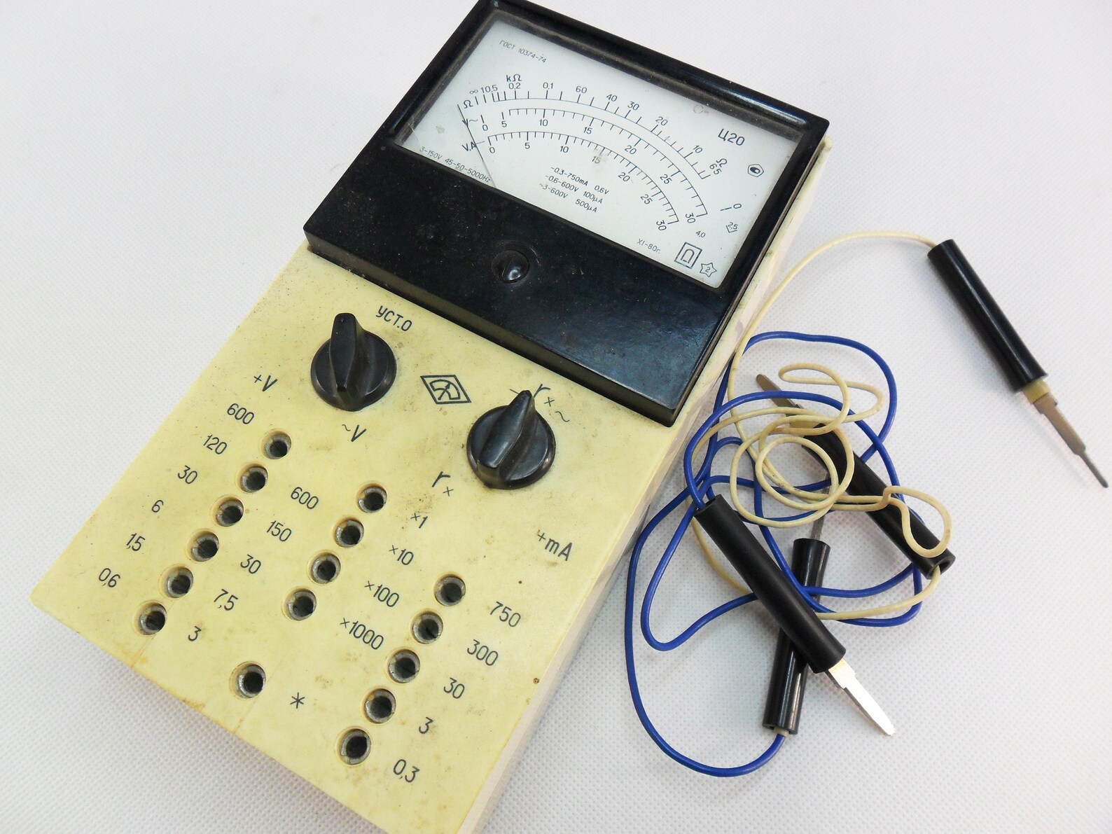 Analogue tester multimeter Old electrical measuring device Etsy