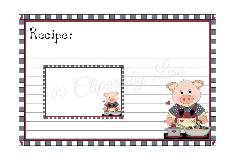 Recipe Cards to Print 4x6 Recipe Cards Printable Instant - Etsy