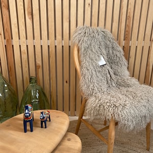 Luxury Tibetan sheepskin rug in our new oyster colour