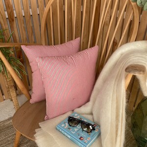 Red  thin stripe  scatter cushion, green cushion,stripe  cushions, scatter cushionsl