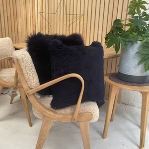 Dark blue sheepskin cushions, navy blue cushions, navy scatter cushions , genuine sheepskin cushions , dark blue cushions, pillows
