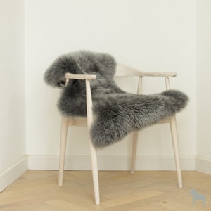 Dark Grey Sheepskin Rug, Superior soft thick fleece, Australian Luxury Sheepskin, Hygge, fur rug, interior decor, amazing gift