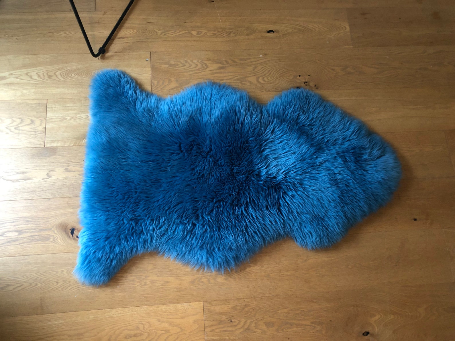 Blue Sheepskin Rug Sea Bluegreen Rug Blue Fur Rug Bed Etsy UK