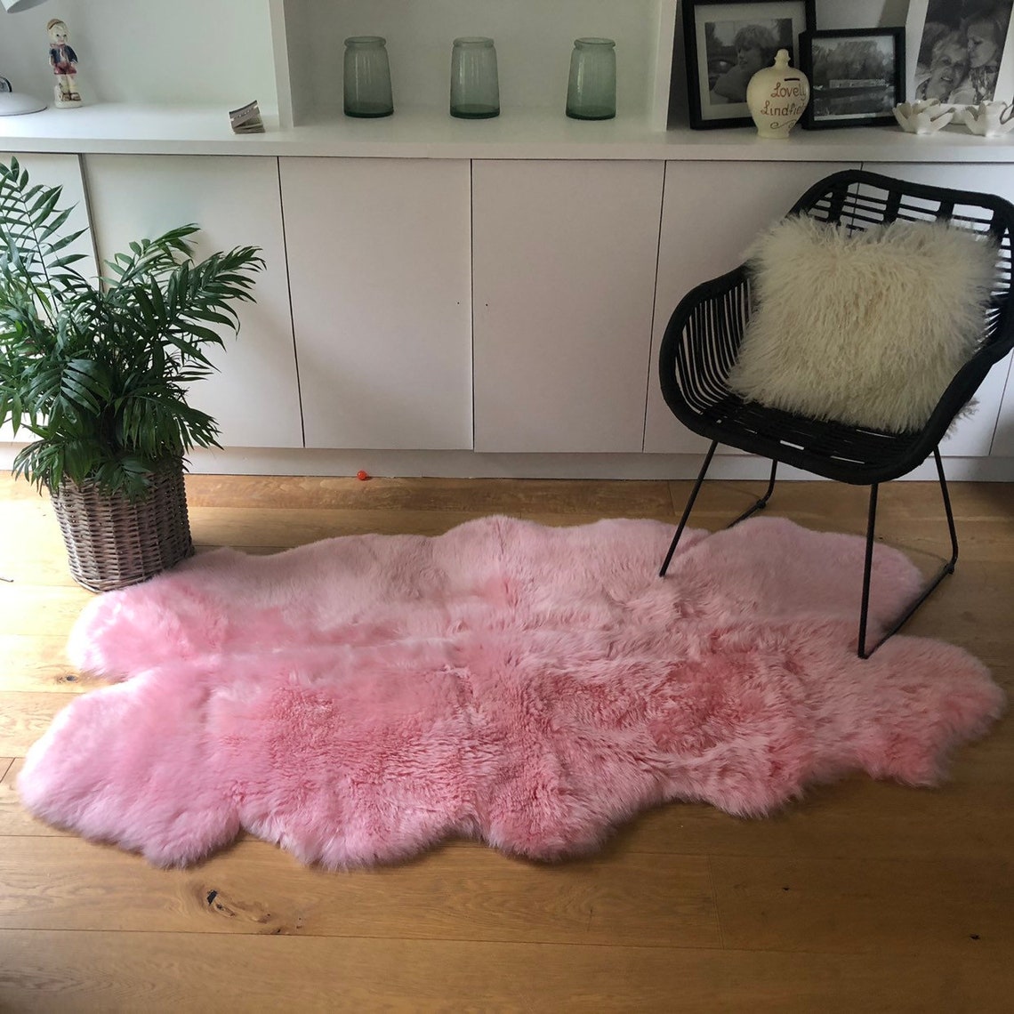 Baby pink genuine sheepskin rug sheepskin rug pale pink fur Etsy 日本