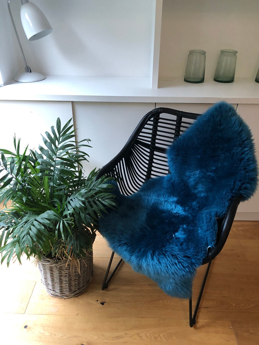 Blue Sheepskin Rug Green Sheepskin Rug Deep Sea Green Fur Etsy