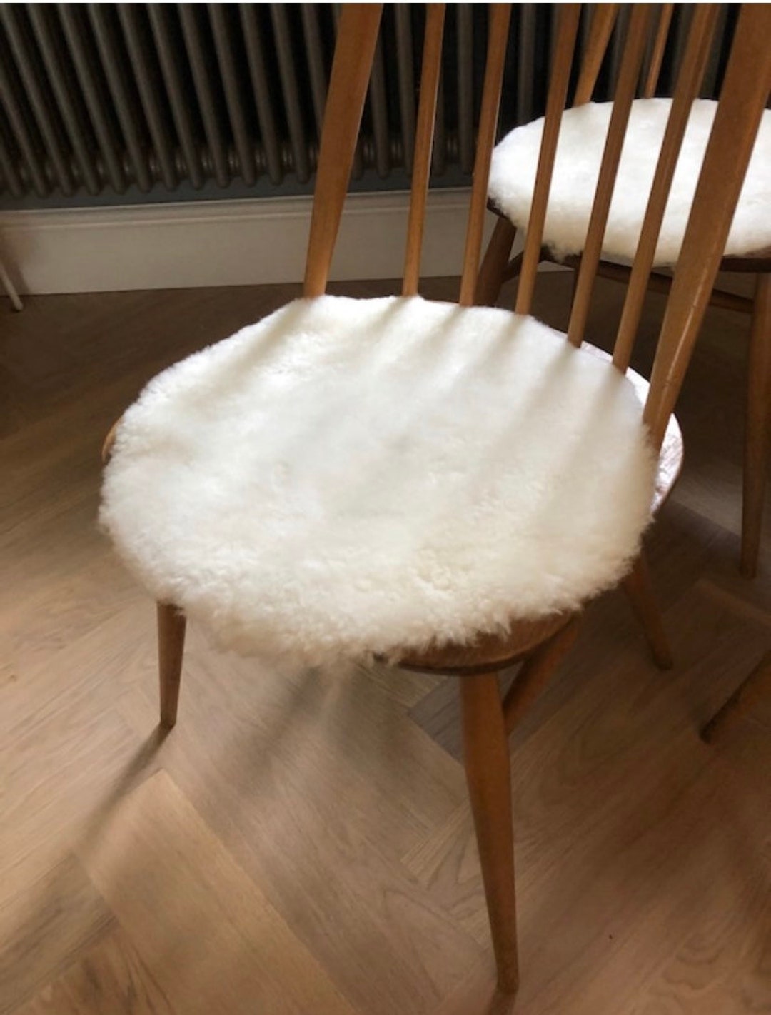 Sheepskin Seat Pad, Ivory Short Wool Seat Pad , Chair Pad , White Chair
