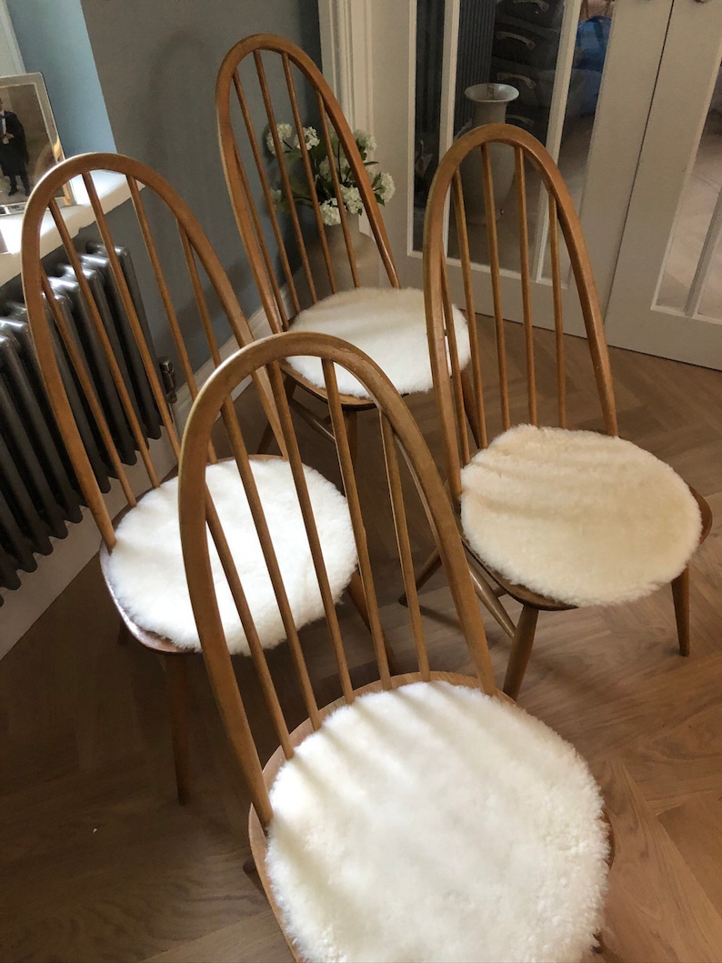 Sheepskin seat pads genuine sheepskin home office working | Etsy