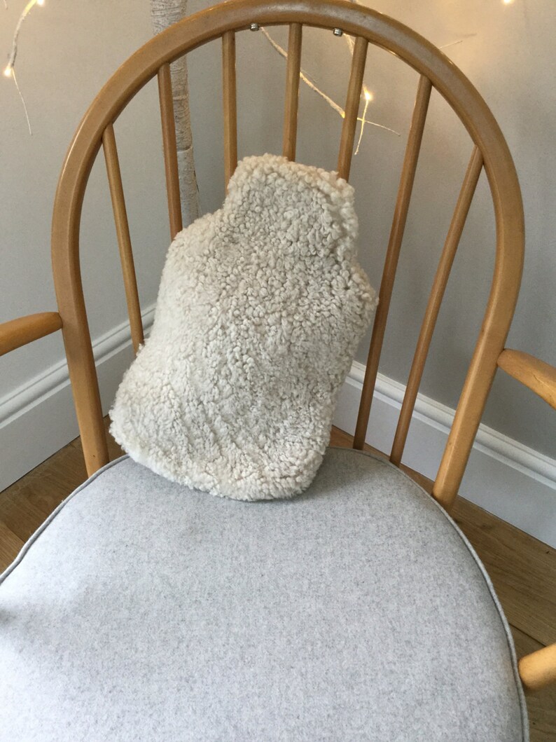 Sheepskin Hot Water Bottle Cover 'hottie' Natural Etsy