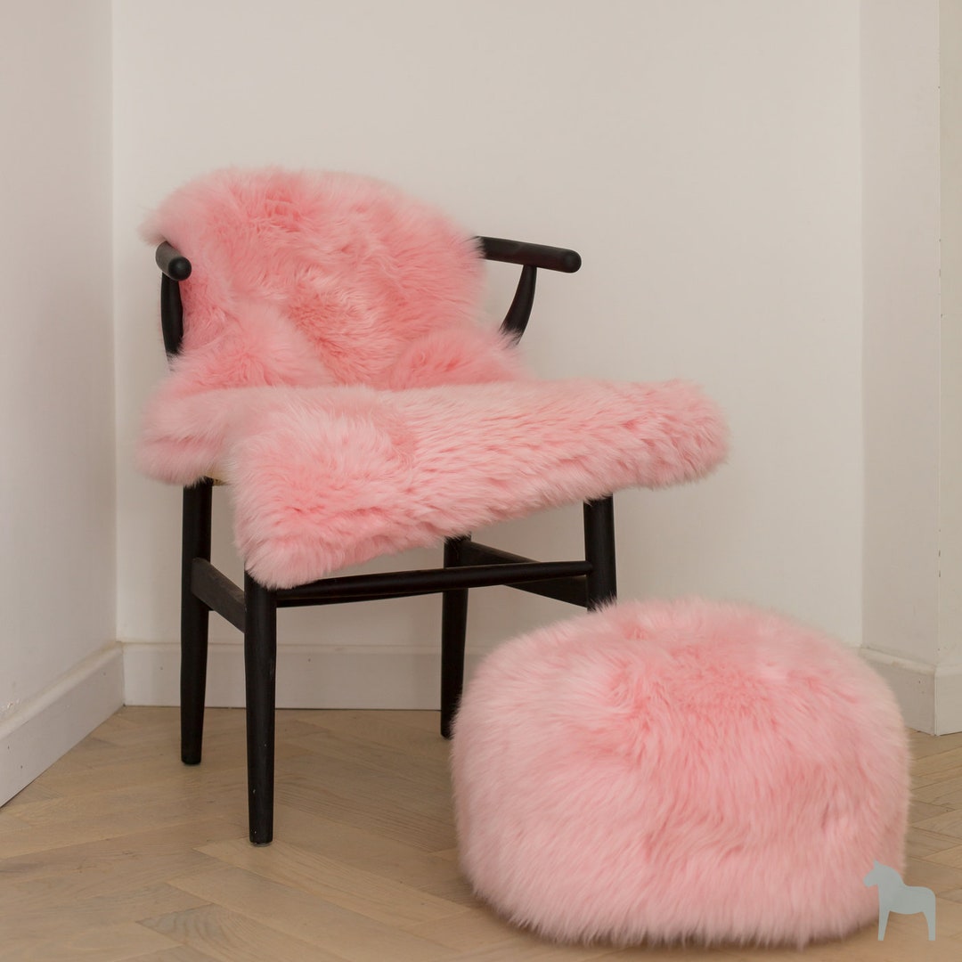 Matching Combination of a Baby Pink Sheepskin Rug Etsy