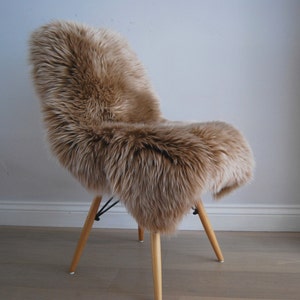 Caramel with light tips, Sheepskin Rug,  Throw, Superior sheepskin, Luxury Sheepskin. hygge, brown fur rug, fur, interior decor, interior