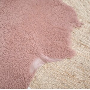 Pink Shearling Sheepskin Rug , Dusky Pink Sheepskin, Pink Shearling Rug ...