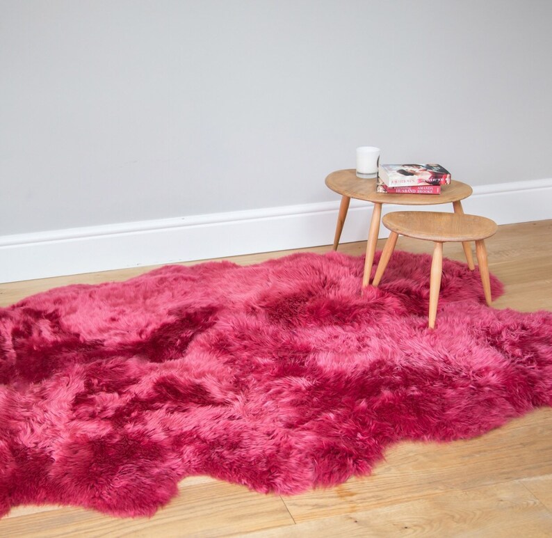 Dark Green Sheepskin Rug Teal Green Rug Large Sheepskin Etsy UK