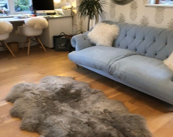 Taupe sheepskin rug . Xx large sheepskin quad size, fur, carpet, hygge, genuine sheepskin , sheepskin wool rug, bed cover, interior design,