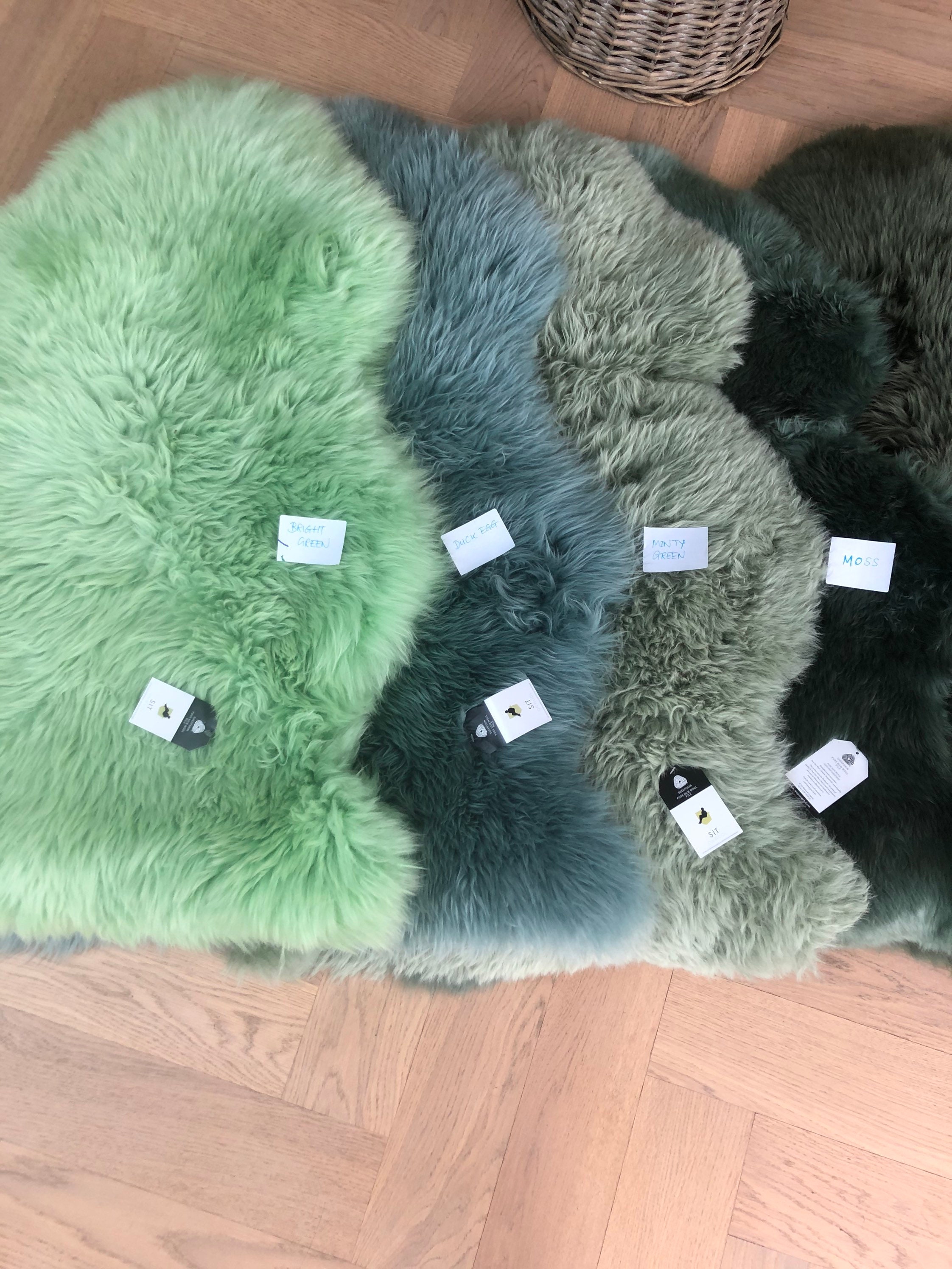 Green Sheepskin Rug Genuine Sheepskin Rug Green Rug Green Etsy UK