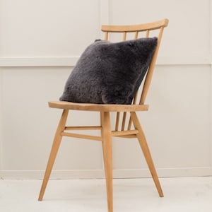 Sheepskin scatter cushion . Sheepskin pillow . Genuine sheepskin cushion. Fluffy cushion