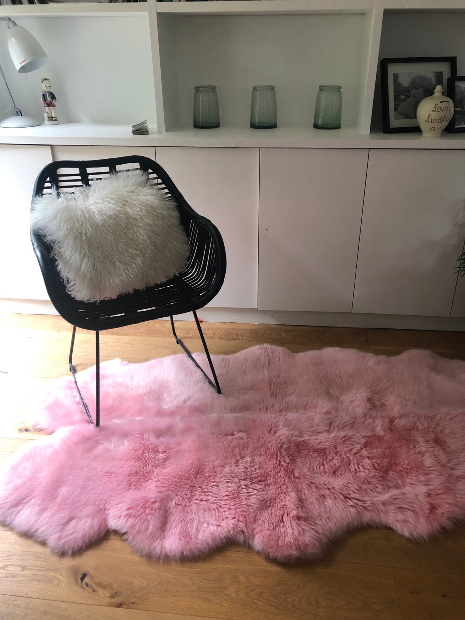Baby pink genuine sheepskin rug sheepskin rug pale pink fur Etsy 日本