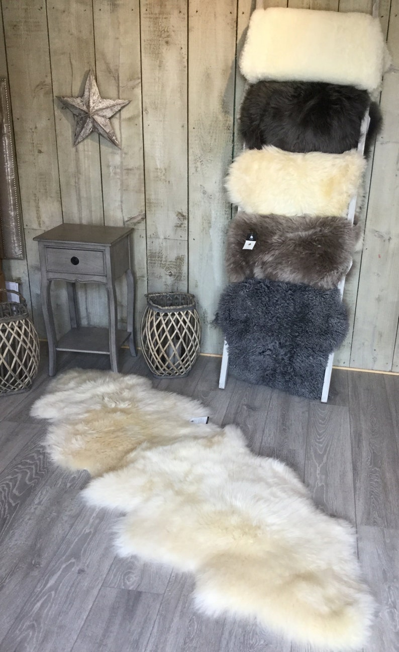 Oyster cream sheepskin genuine sheepskin rug double. Luxury fleeces, Create hygge image 2